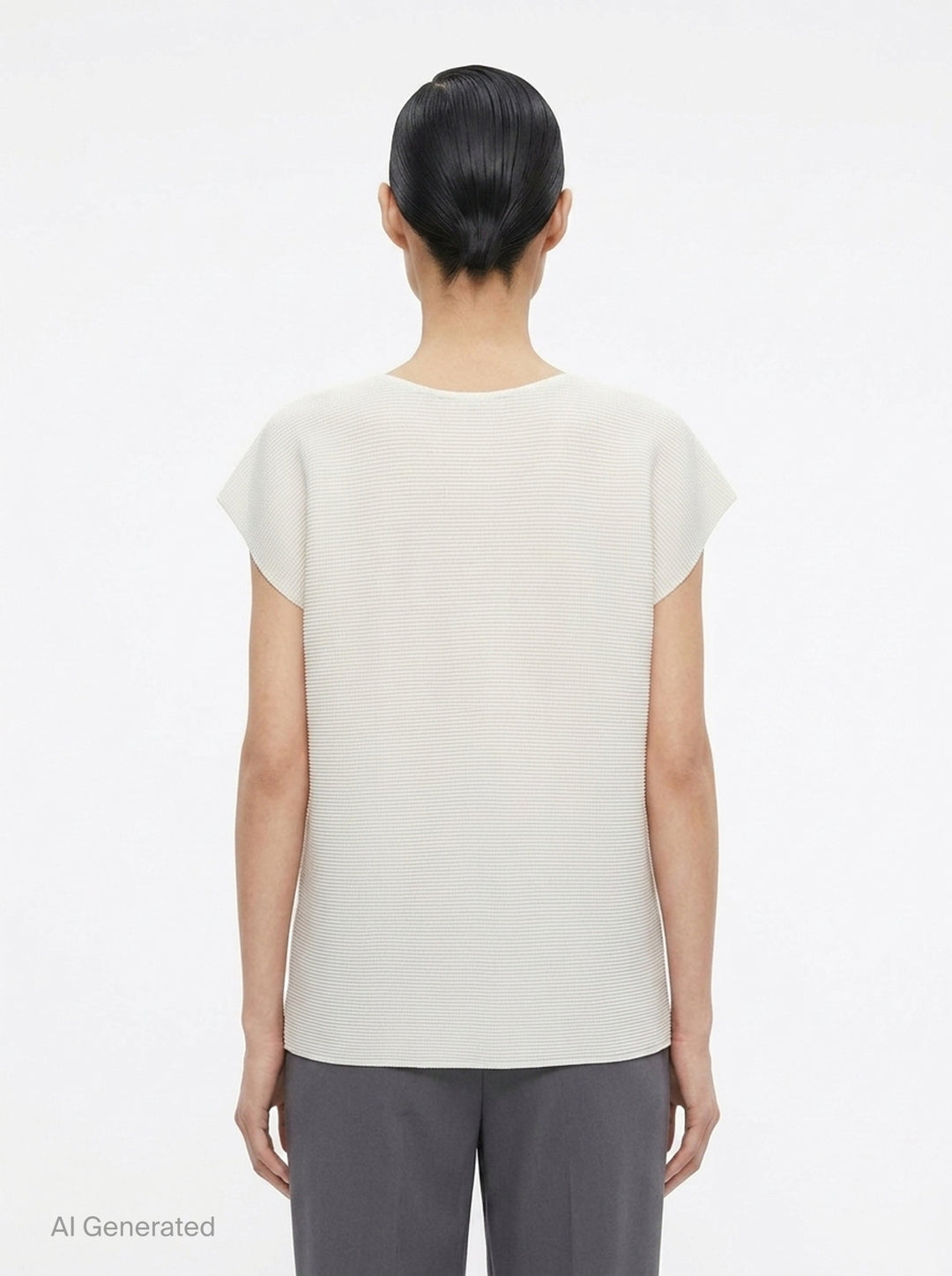 Square Stretch Pleated Top | me ISSEY MIYAKE | Club21 - back
