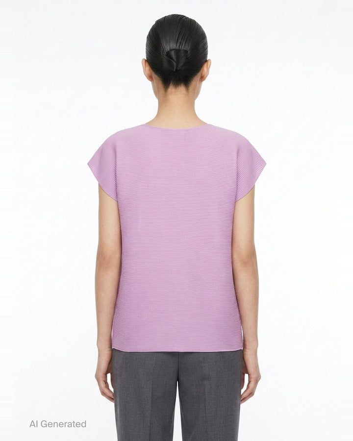 Square Stretch Pleated Top | me ISSEY MIYAKE | Club21 - back