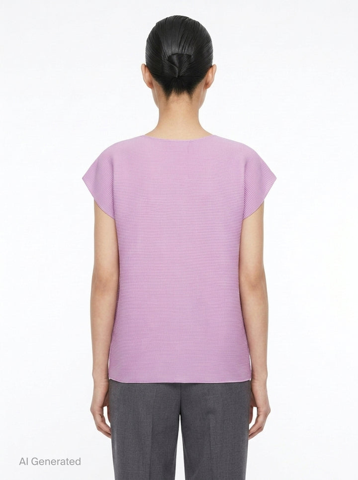 Square Stretch Pleated Top | me ISSEY MIYAKE | Club21 - back