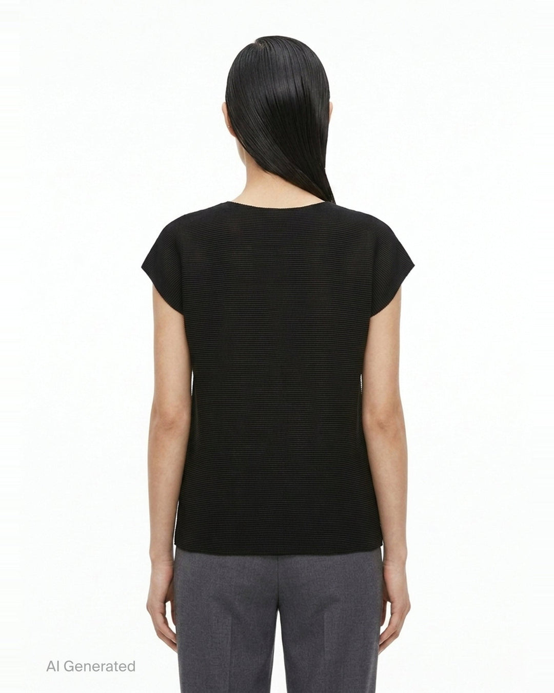 Square Stretch Pleated Top | me ISSEY MIYAKE | Club21 - back