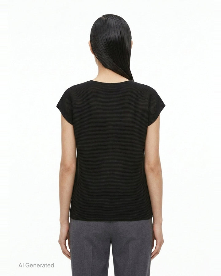 Square Stretch Pleated Top | me ISSEY MIYAKE | Club21 - back