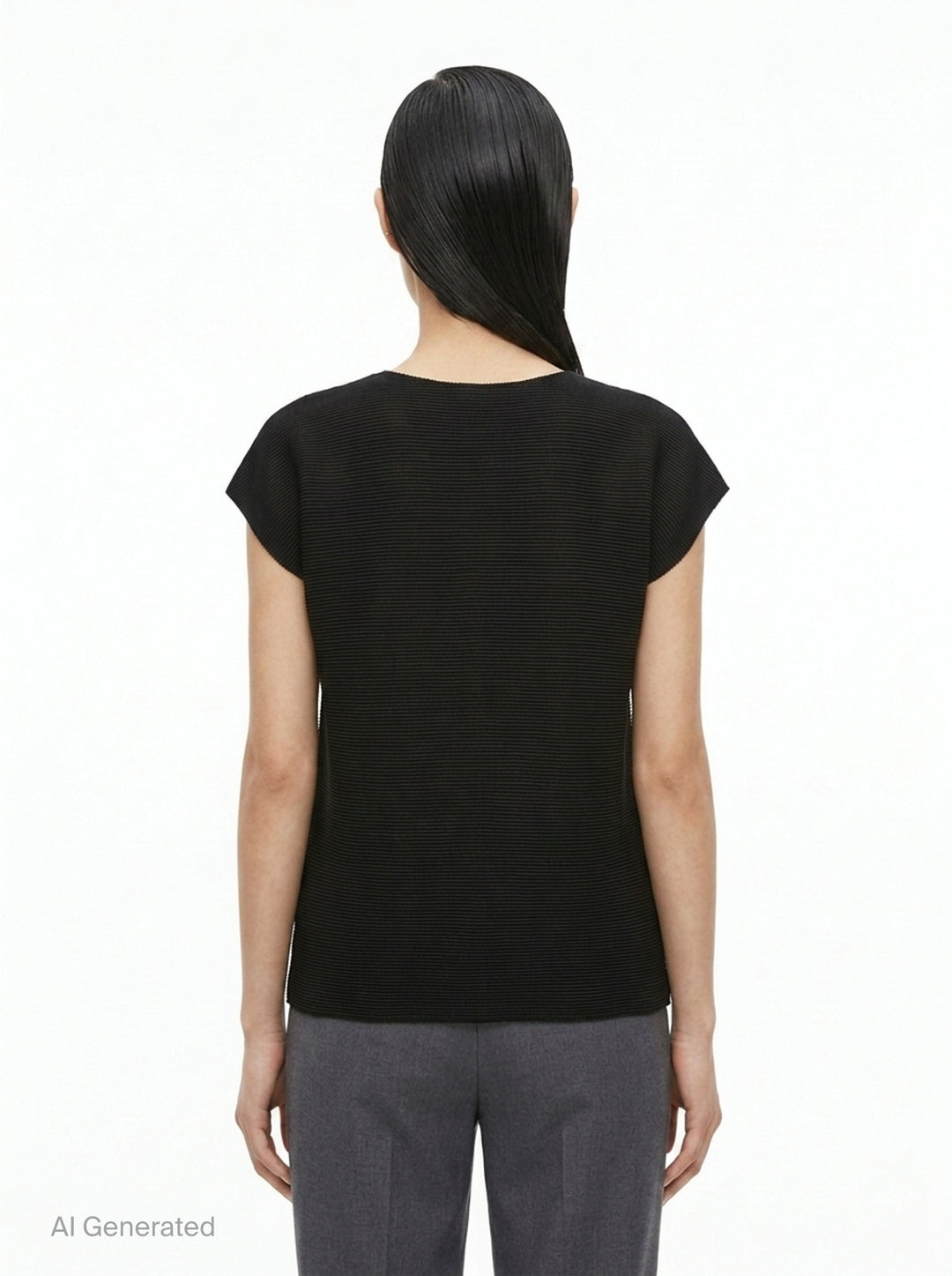 Square Stretch Pleated Top | me ISSEY MIYAKE | Club21 - back