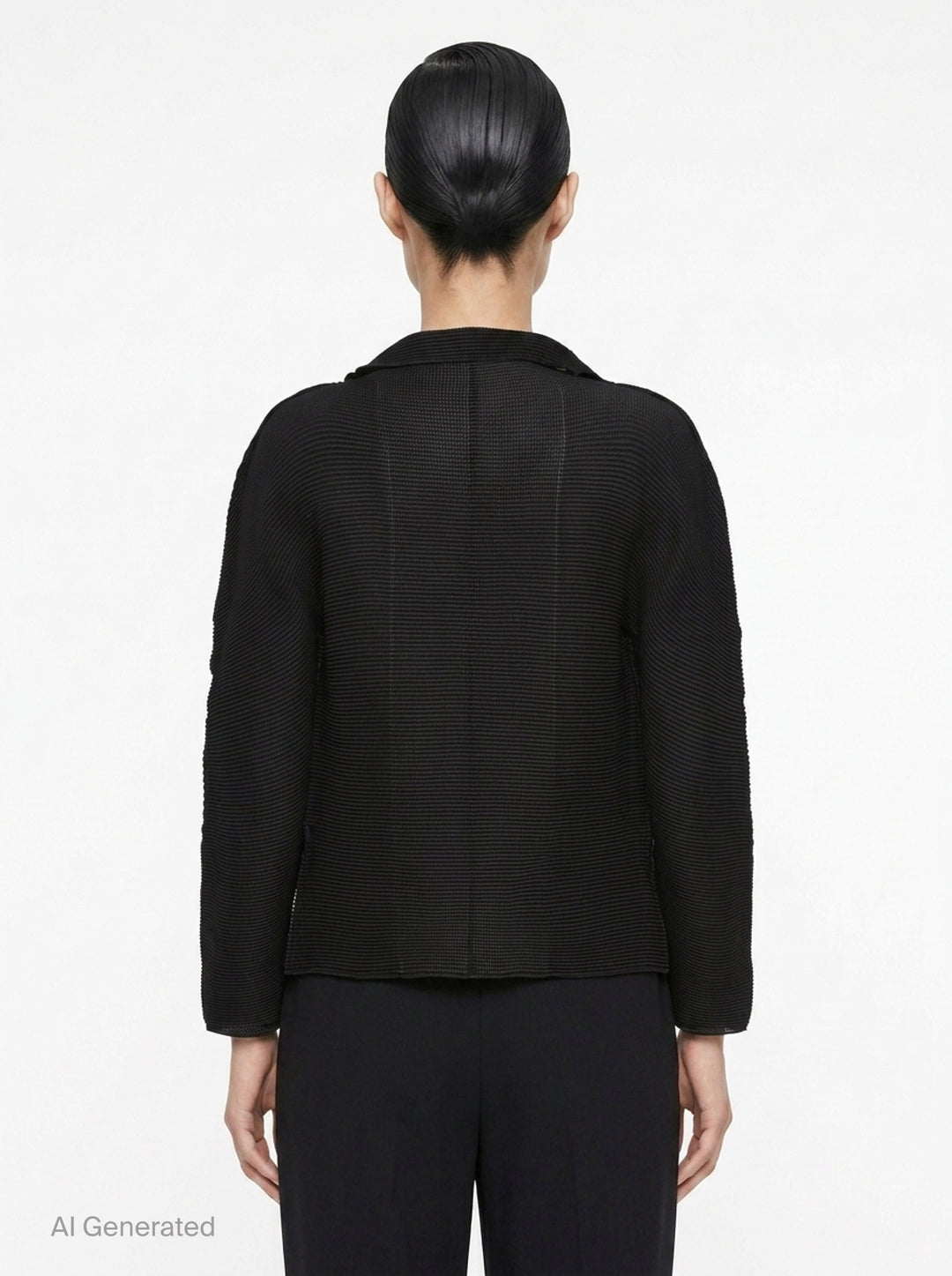 Stretch Pleats Basic Cardigan | me Issey Miyake | Club21 - back