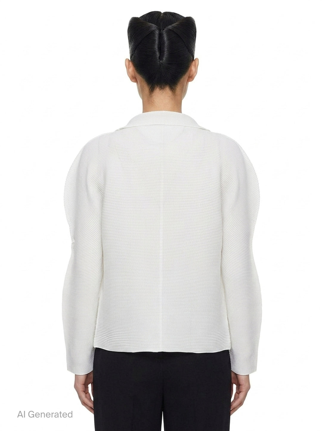 Stretch Pleats Basic Cardigan | me Issey Miyake | Club21 - back
