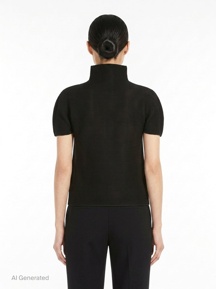 Stretch Pleats High Neck Top | me Issey Miyake | Club21 - back