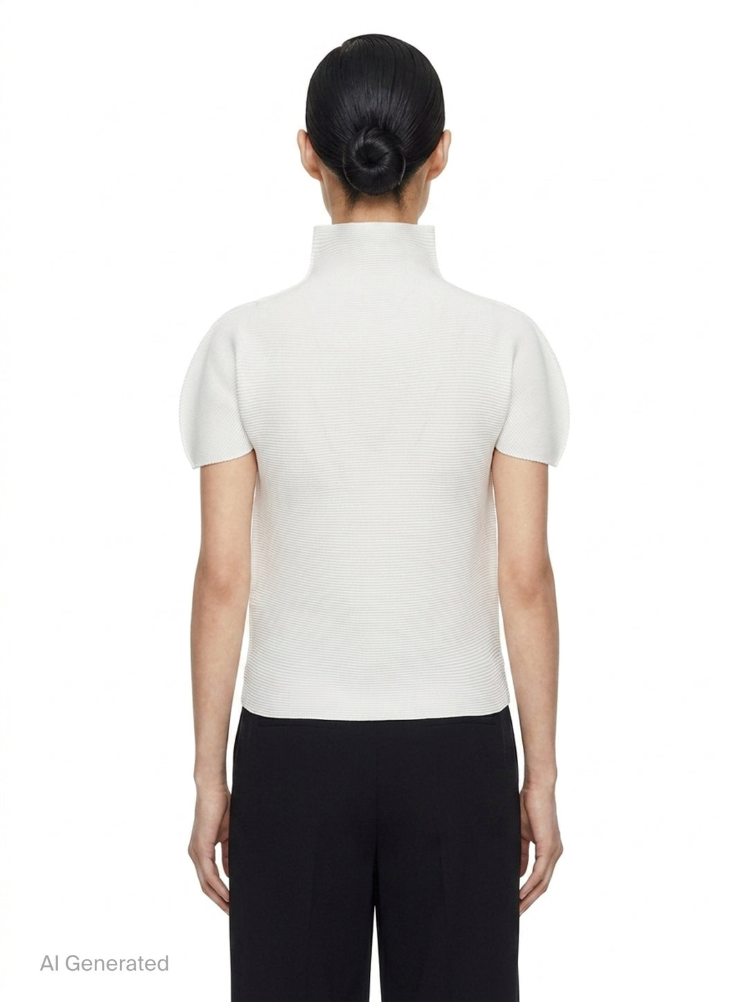 Stretch Pleats High Neck Top | me Issey Miyake | Club21 - back