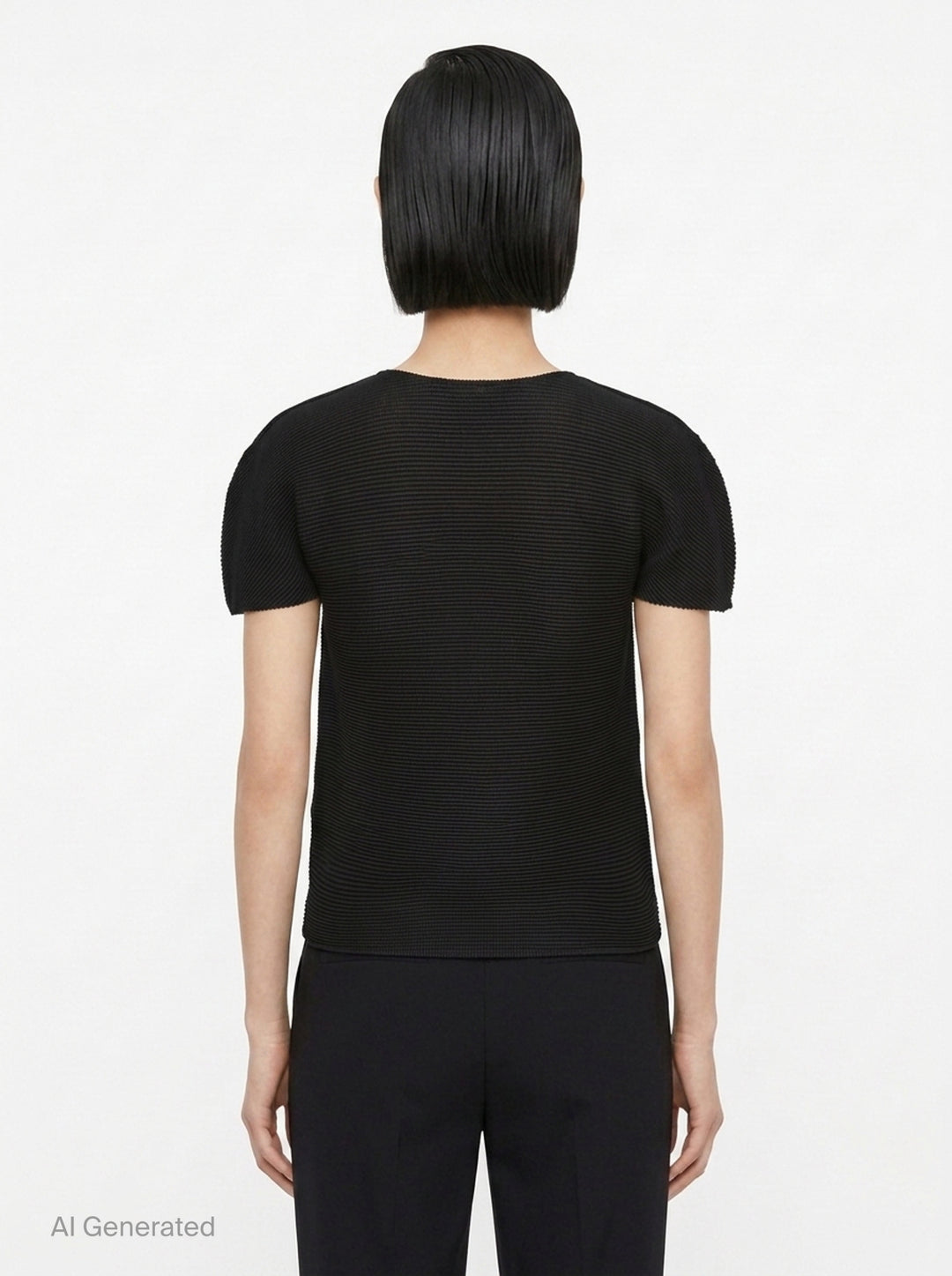 Stretch Pleats Round Neck Top | me Issey Miyake | Club21 - back