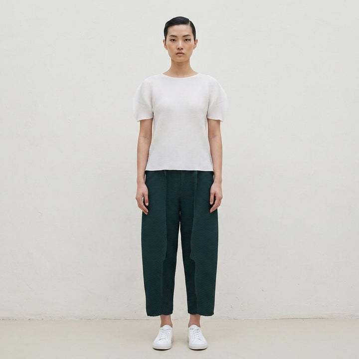 Stretch Pleats Round Neck Top | me Issey Miyake | Club21 - lifestyle