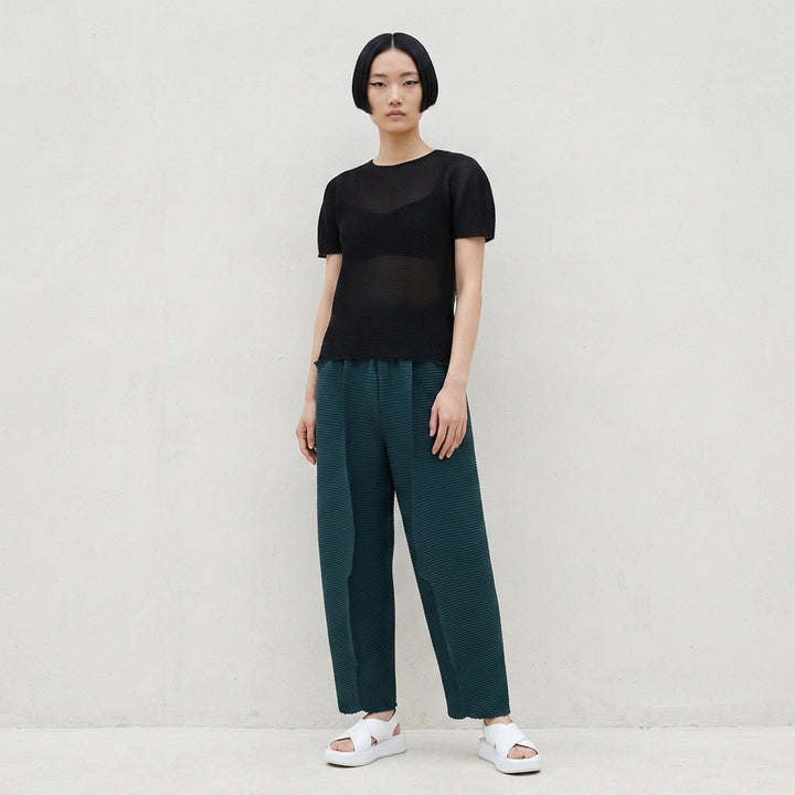 Stretch Pleats Round Neck Top | me Issey Miyake | Club21 - lifestyle