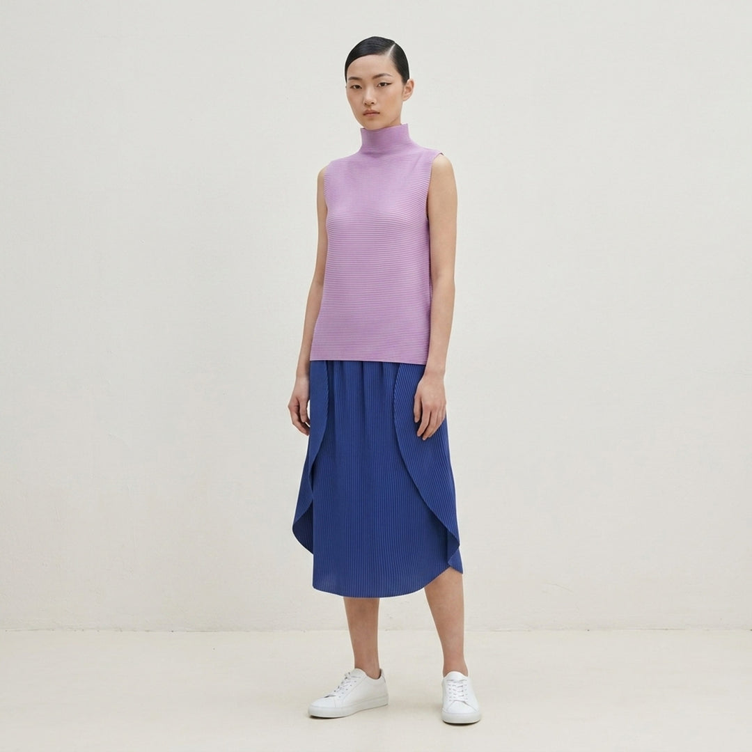 Stretch Pleats Sleeveless High Neck Top | me ISSEY MIYAKE | Club21 - lifestyle