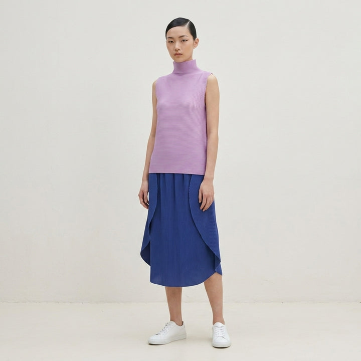 Stretch Pleats Sleeveless High Neck Top | me ISSEY MIYAKE | Club21 - lifestyle