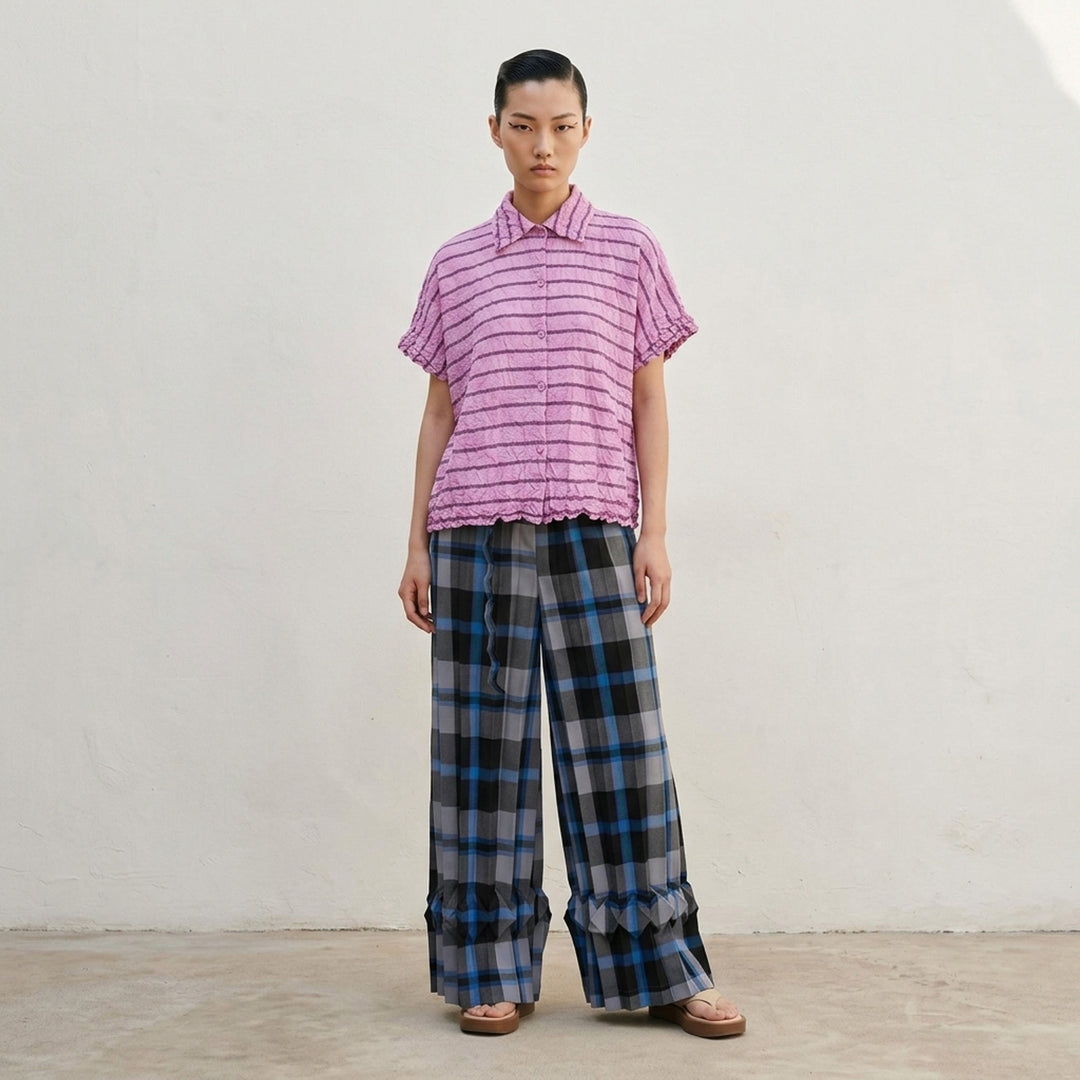 Stripe Meringue Short Sleeve Shirt | me Issey Miyake | Club21 - lifestyle