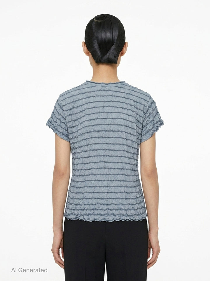 Stripe Meringue T-Shirt | me Issey Miyake | Club21 - back