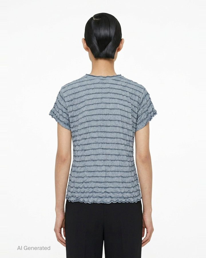 Stripe Meringue T-Shirt | me Issey Miyake | Club21 - back
