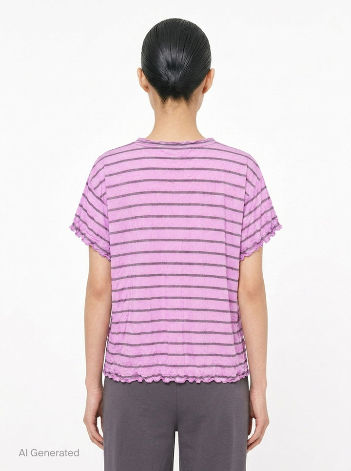 Stripe Meringue T-Shirt | me Issey Miyake | Club21 - back
