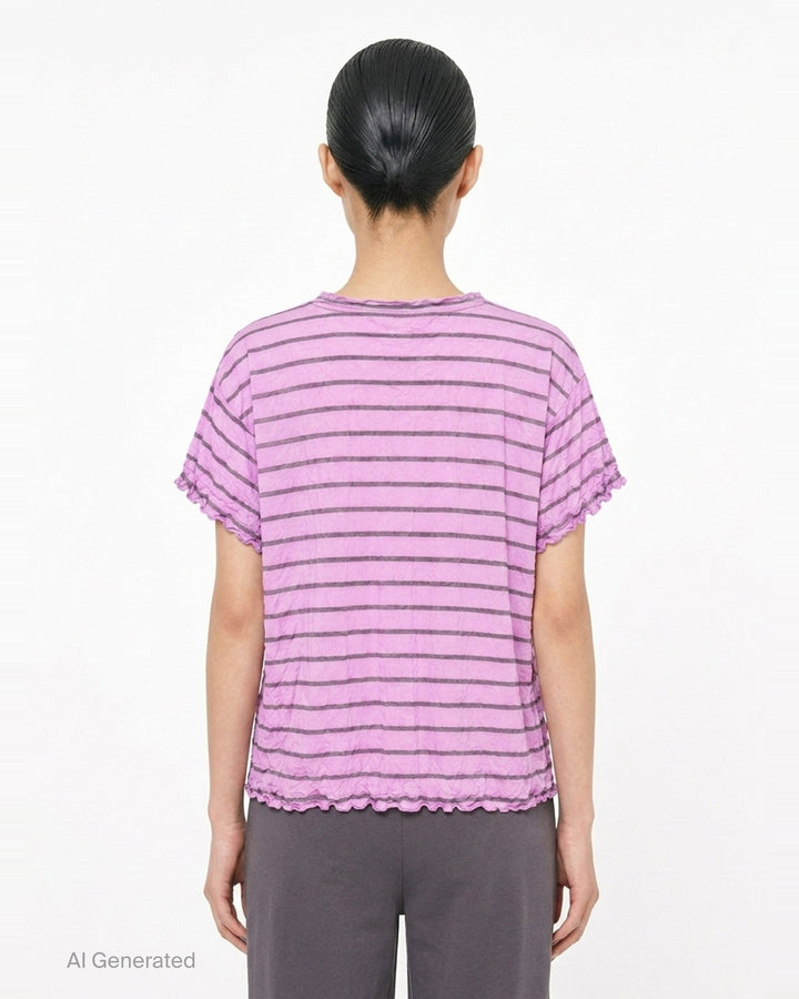 Stripe Meringue T-Shirt | me Issey Miyake | Club21 - back