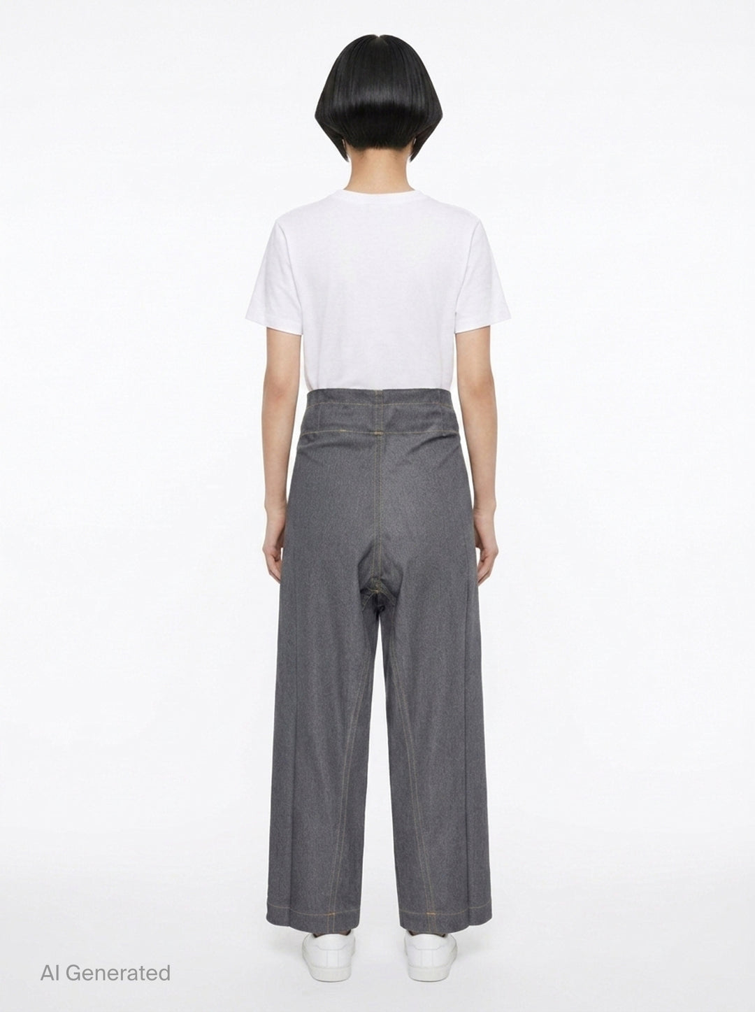 Wide Leg Belted Denim Pants | me Issey Miyake | Club21 - back