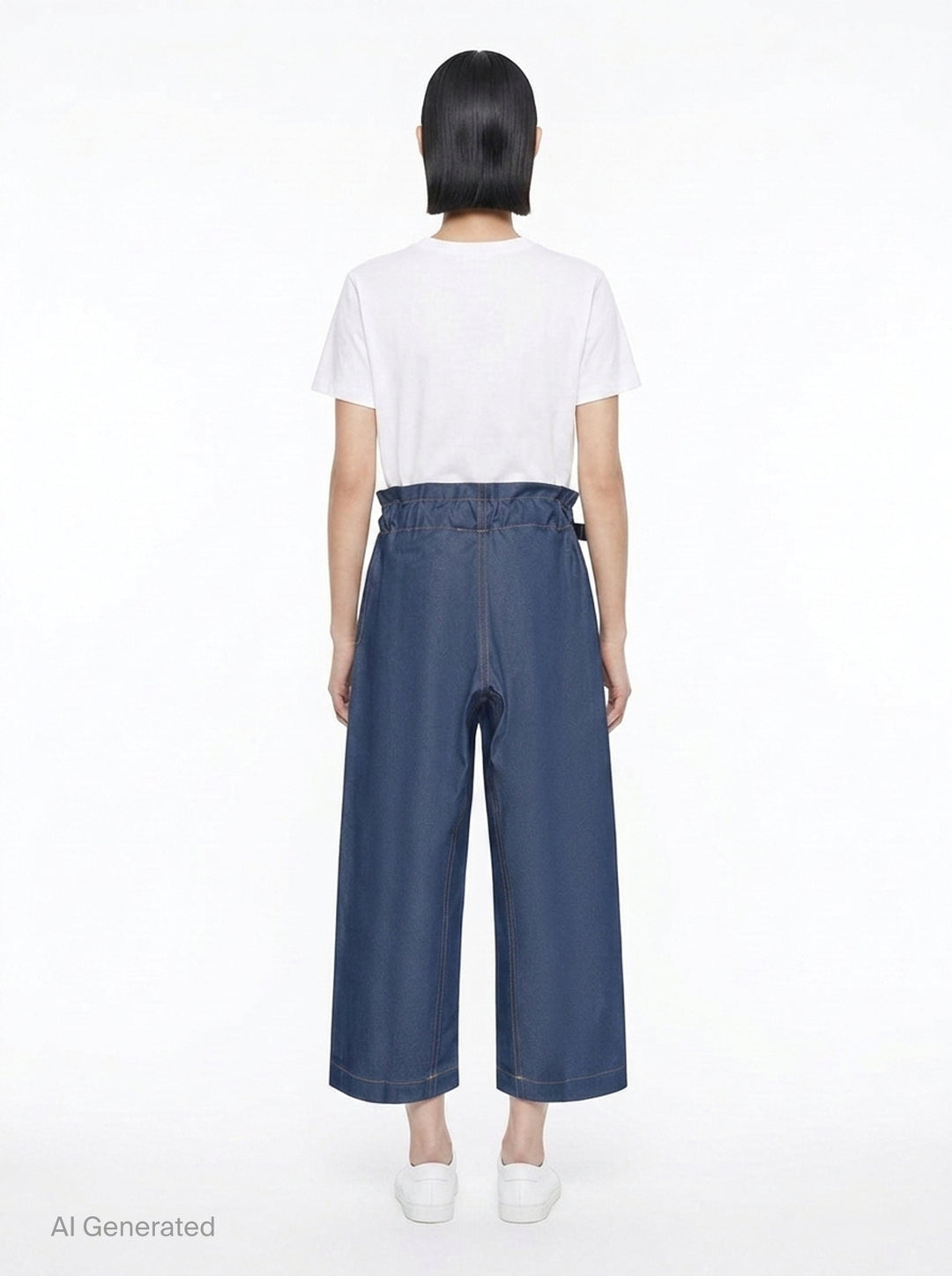 Wide Leg Denim Trousers | me Issey Miyake | Club21 - back