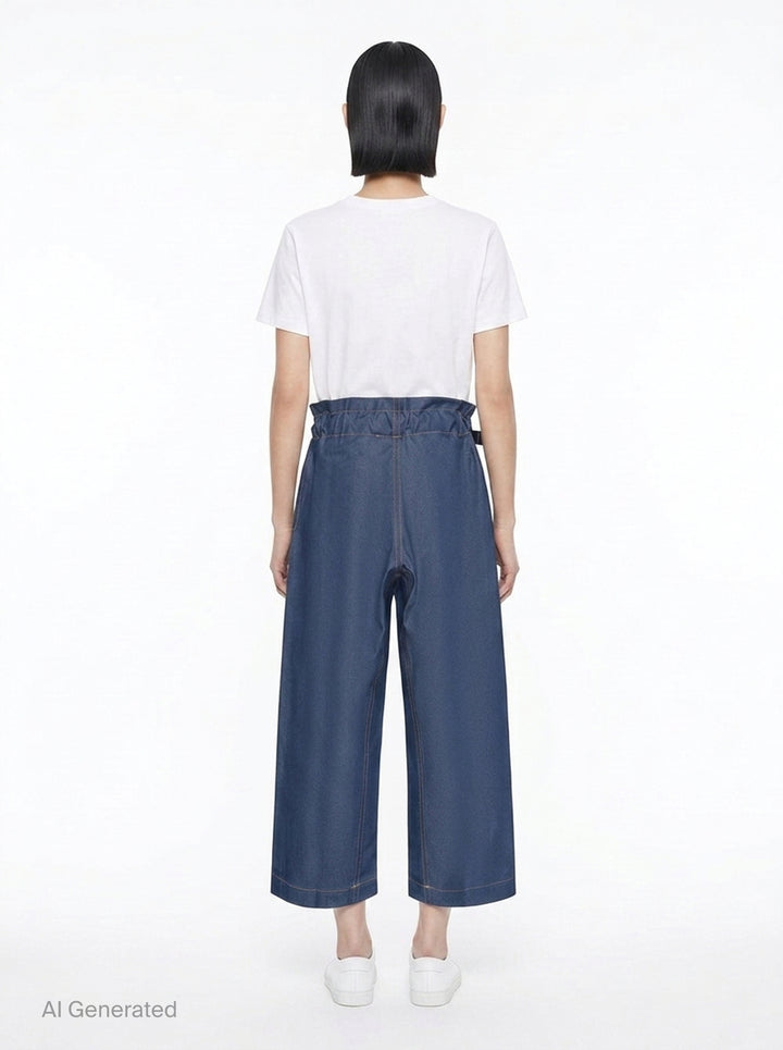 Wide Leg Denim Trousers | me Issey Miyake | Club21 - back