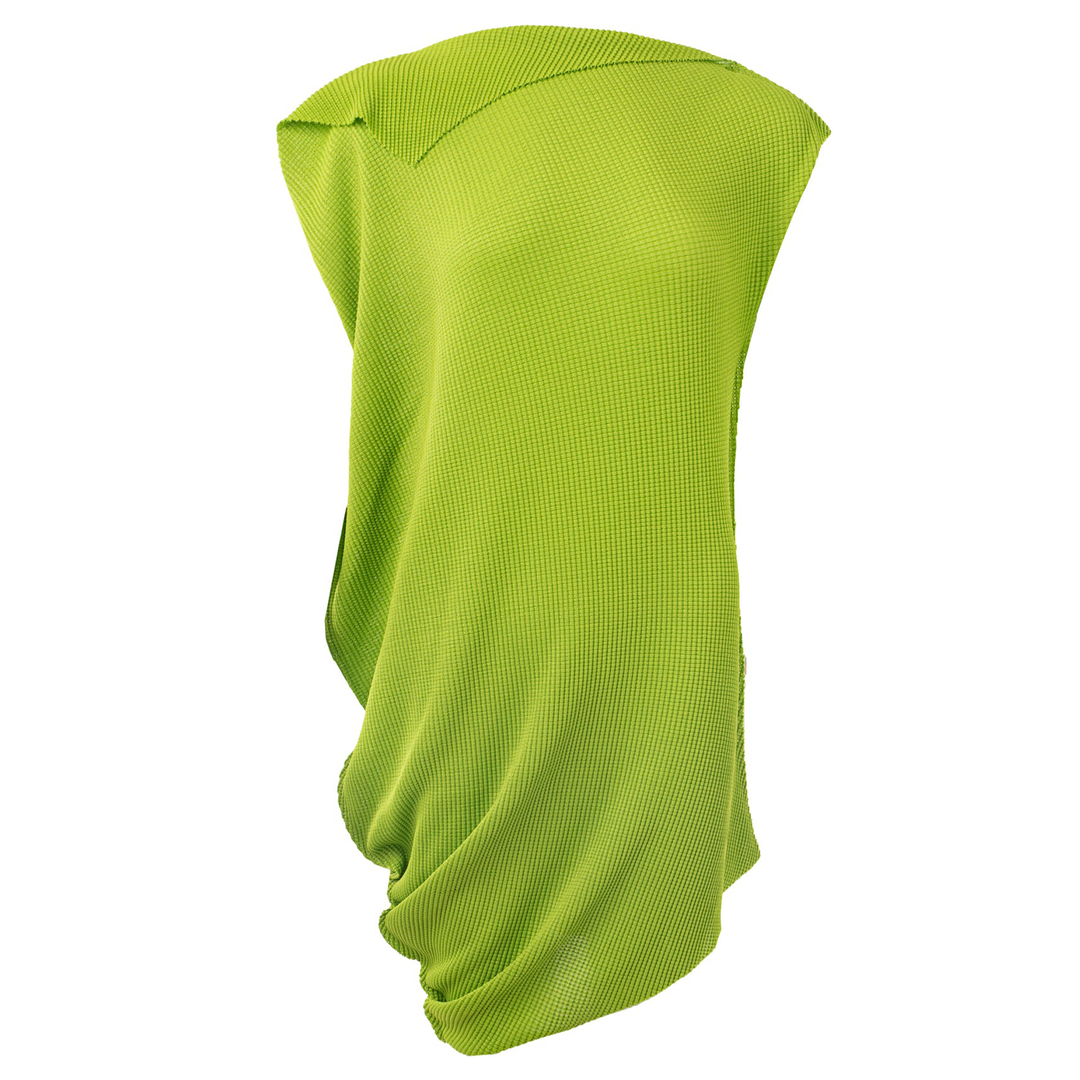 meISSEYMIYAKE_SectorKnitStretchPleatsShirt_Green