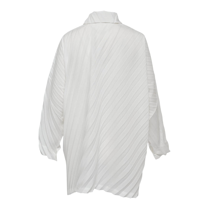 Club21 - me ISSEY MIYAKE - Angle Pleats Shirt Long Sleeve Top - PLEATED TOPS - White