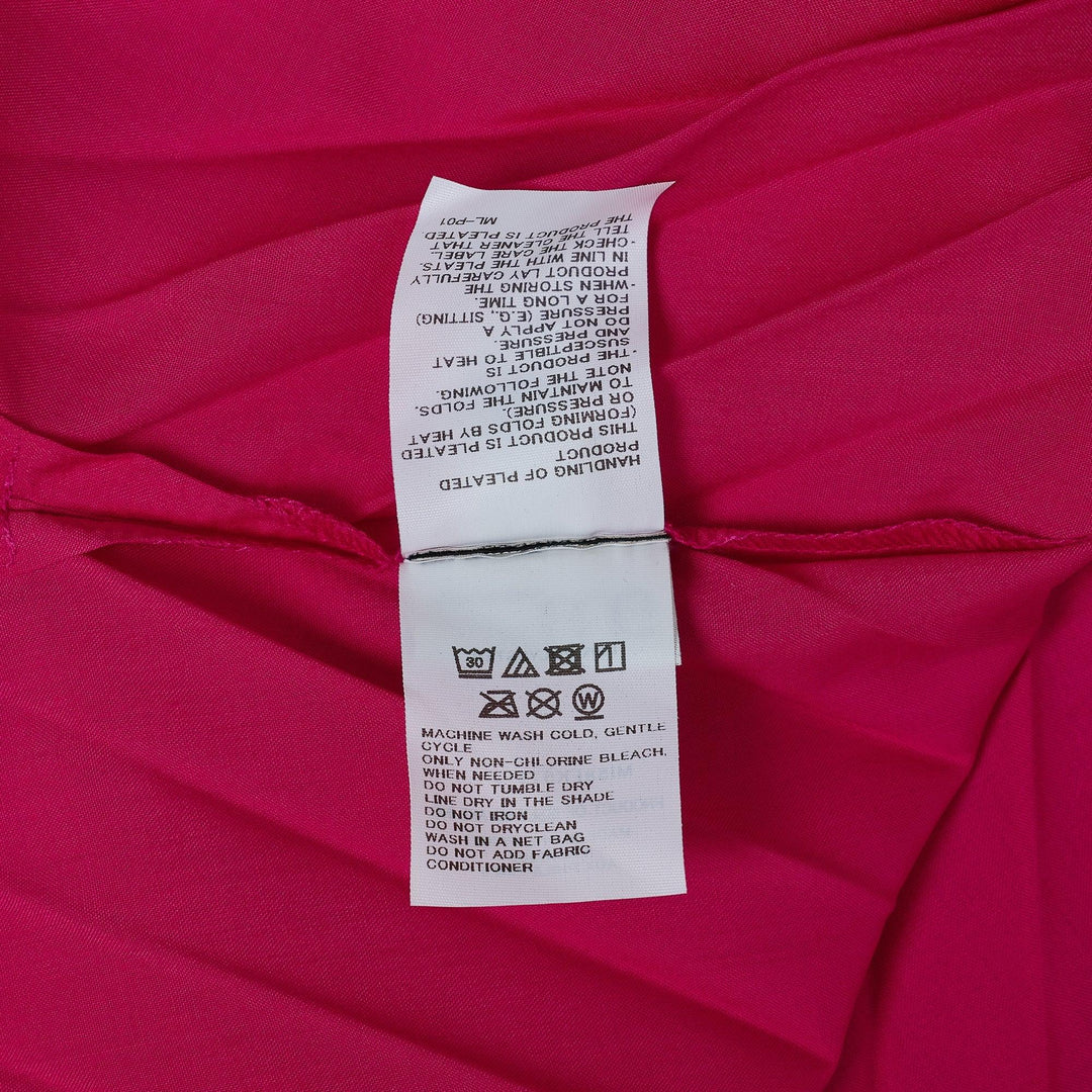 Club21 - me ISSEY MIYAKE - Angle Pleats Shirt Short Sleeve Top - PLEATED TOPS - Hot Pink