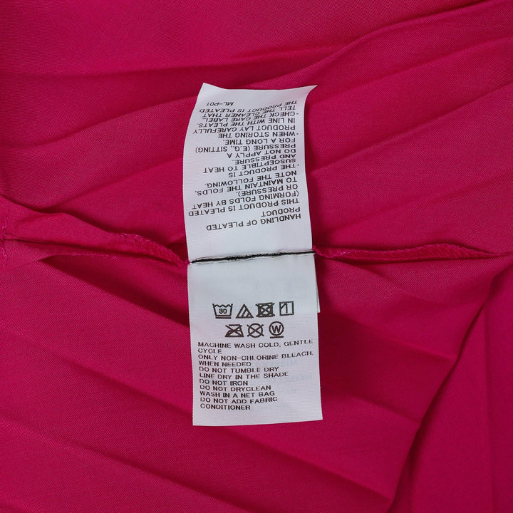 Club21 - me ISSEY MIYAKE - Angle Pleats Shirt Short Sleeve Top - PLEATED TOPS - Hot Pink