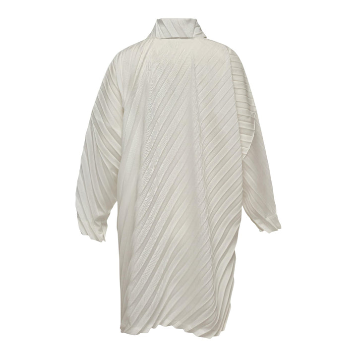 Club21 - me ISSEY MIYAKE - Angle Pleats Shirt Tunic - PLEATED TUNICS - White