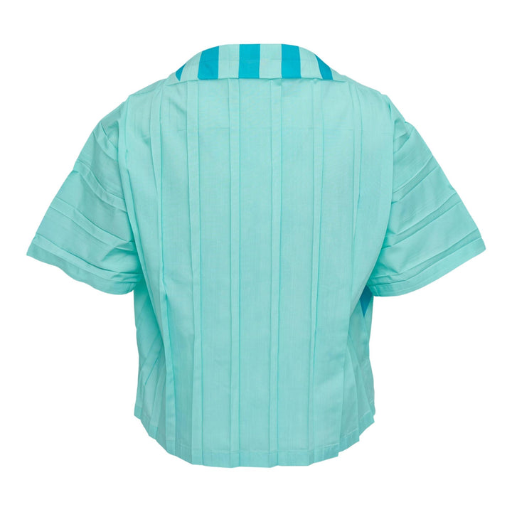 Club21 - me ISSEY MIYAKE - Bottle Pleats Shirt - PLEATED TOPS - Green-Hued