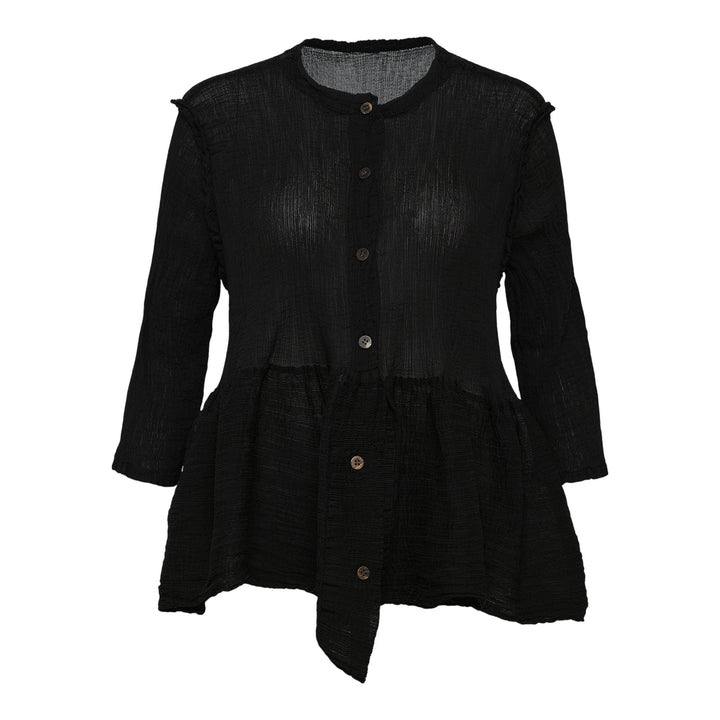 Club21 - me ISSEY MIYAKE - Bounce See-Through Crepe Cardigan - CARDIGANS - Black