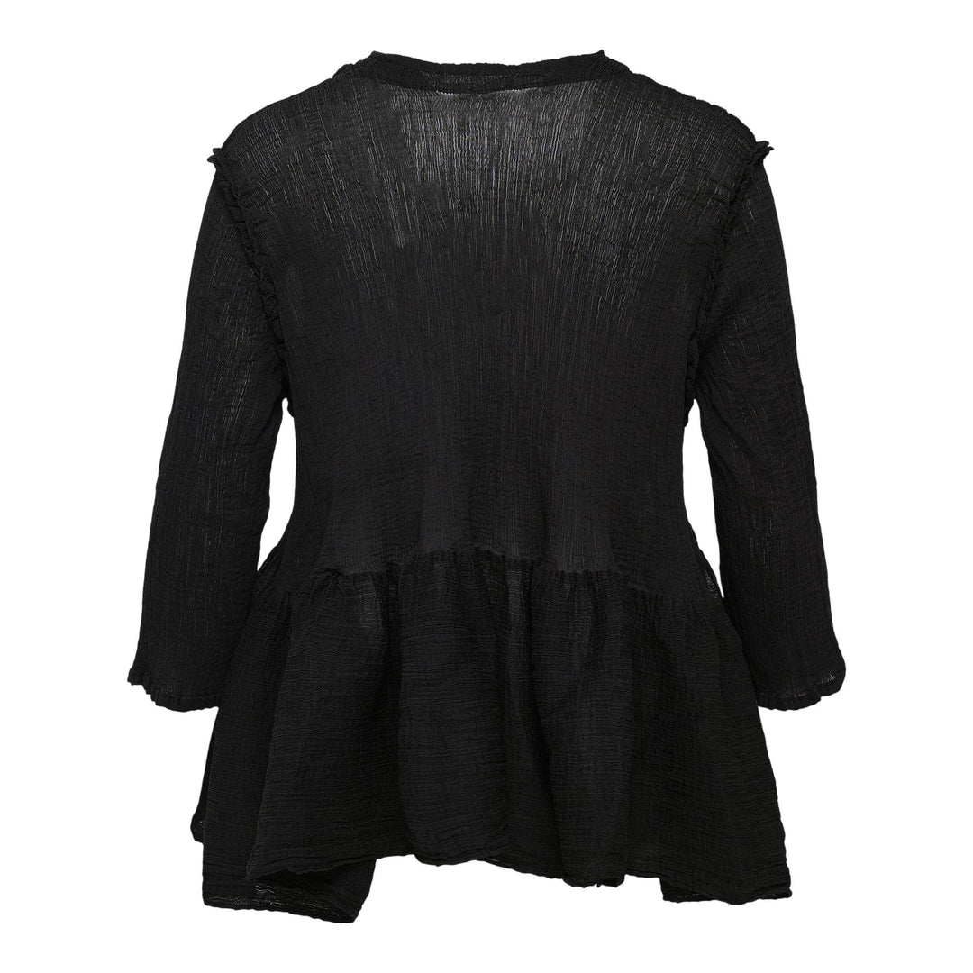 Club21 - me ISSEY MIYAKE - Bounce See-Through Crepe Cardigan - CARDIGANS - Black