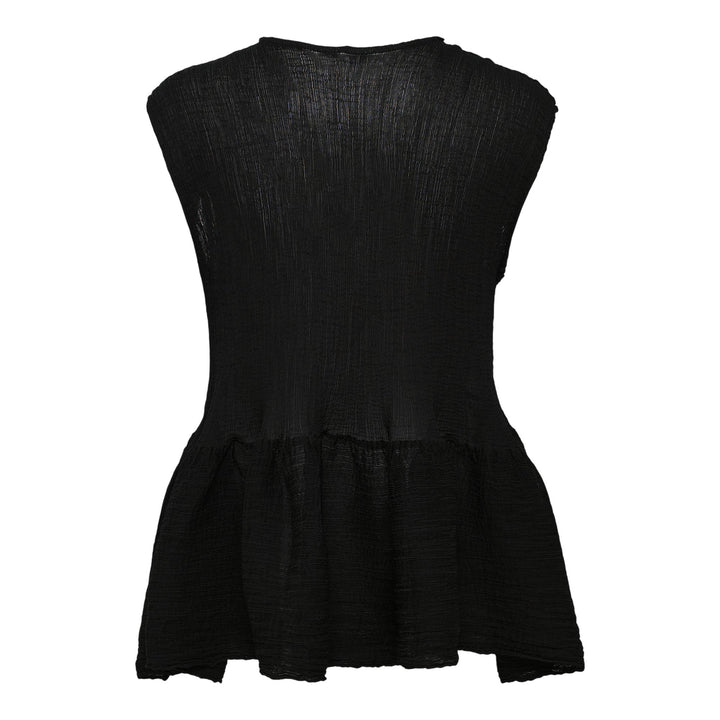 Club21 - me ISSEY MIYAKE - Bounce See-Through Crepe Tank - TANK TOPS - Black