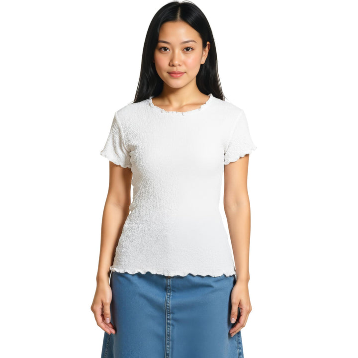 Club21 - me ISSEY MIYAKE - Cauliflower Basic Top - KNIT TOPS - White