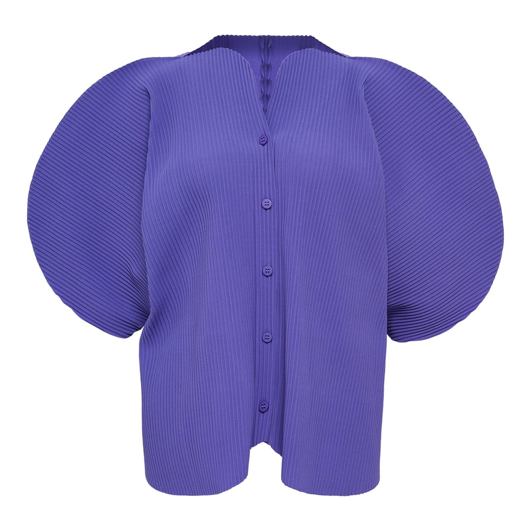 Club21 - me ISSEY MIYAKE - Clover Pleats Cardigan - PLEATED CARDIGANS - Violet