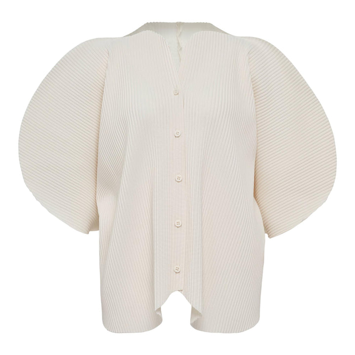 Club21 - me ISSEY MIYAKE - Clover Pleats Cardigan - PLEATED CARDIGANS - White