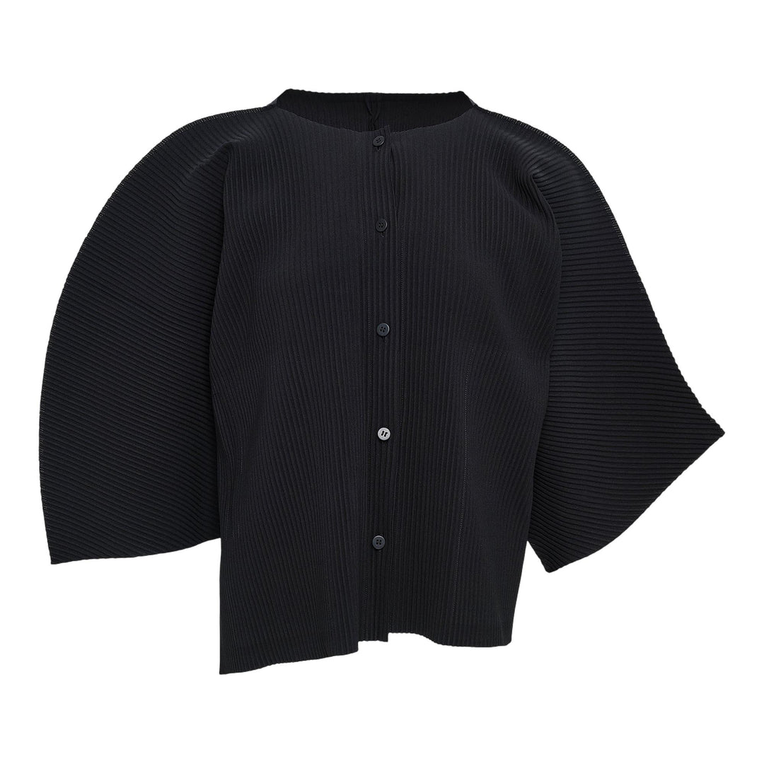 Club21 - me ISSEY MIYAKE - Curve Pleats Cardigan - PLEATED CARDIGANS - Black