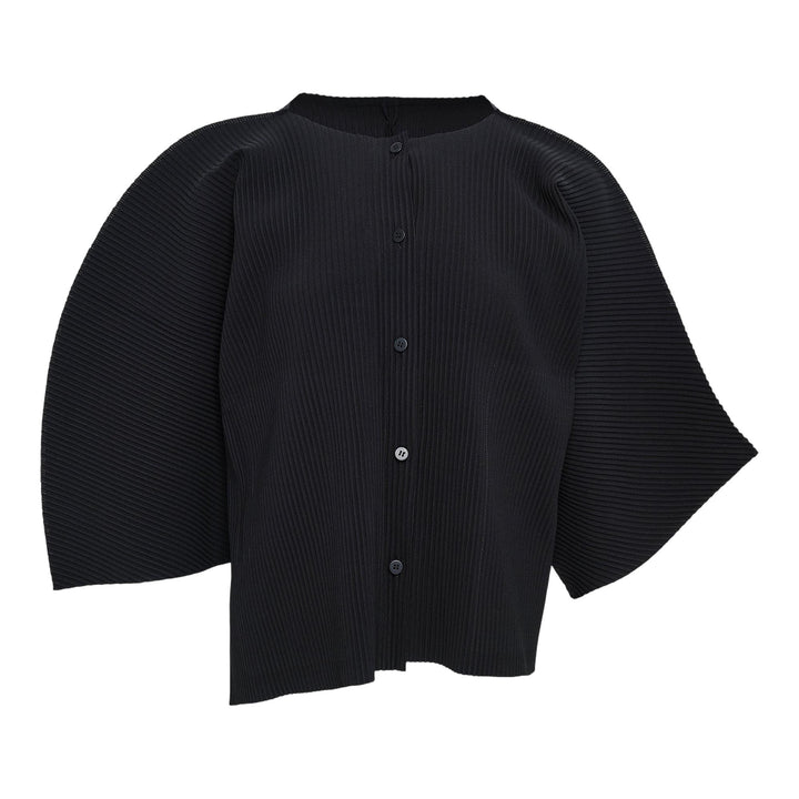 Club21 - me ISSEY MIYAKE - Curve Pleats Cardigan - PLEATED CARDIGANS - Black