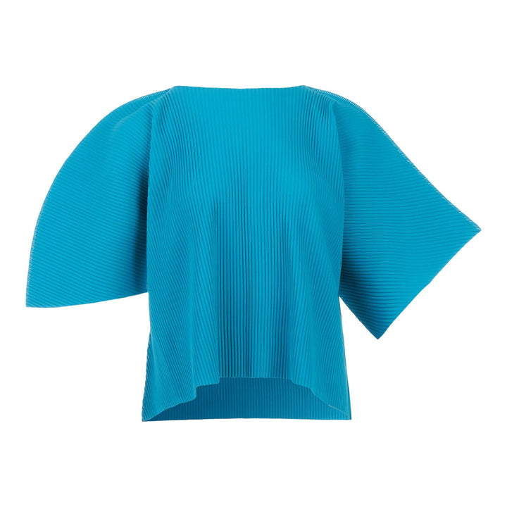 Club21 - me ISSEY MIYAKE - Curve Pleats Short Sleeve Top - WOVEN TOPS - Turquoise