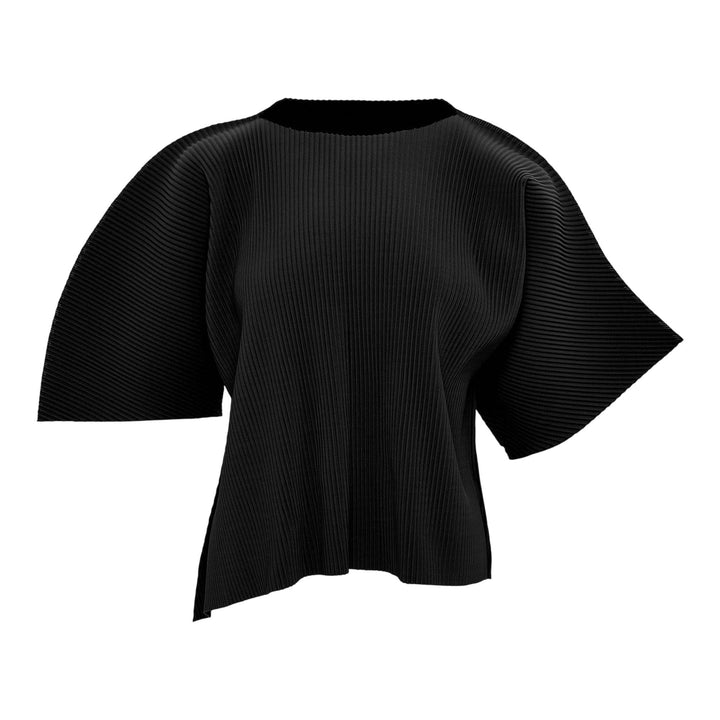 Club21 - me ISSEY MIYAKE - Curve Pleats Top - PLEATED TOPS - Black