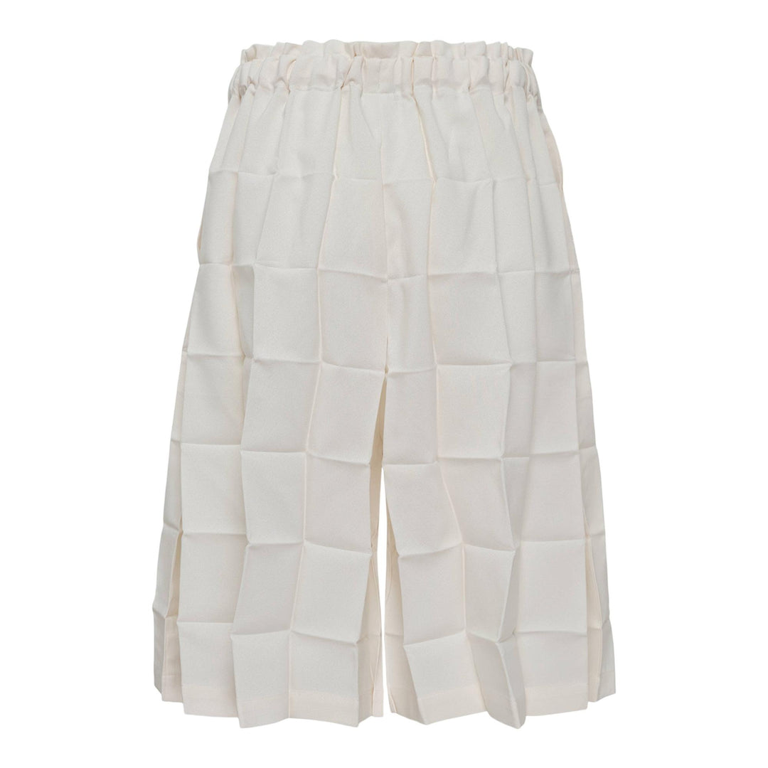 Club21 - me ISSEY MIYAKE - Dice Pleats Bottom Shorts - PLEATED SHORTS - White
