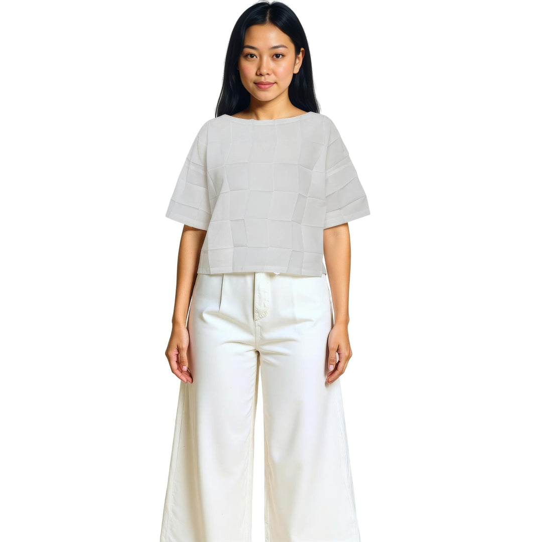 Club21 - me ISSEY MIYAKE - Dice Pleats Shirt - PLEATED TOPS - White