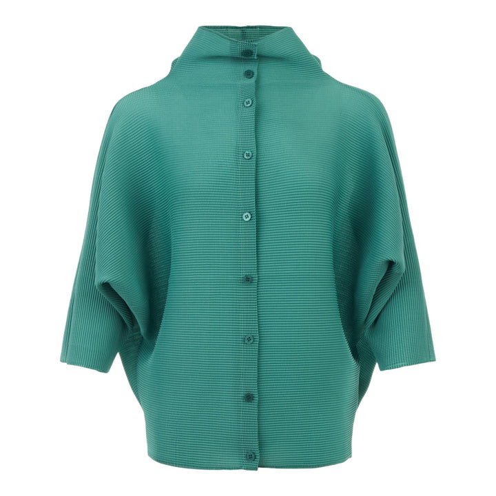 Club21 - me ISSEY MIYAKE - Dolman Stretch Pleats 2 Cardigan - CARDIGANS - Green