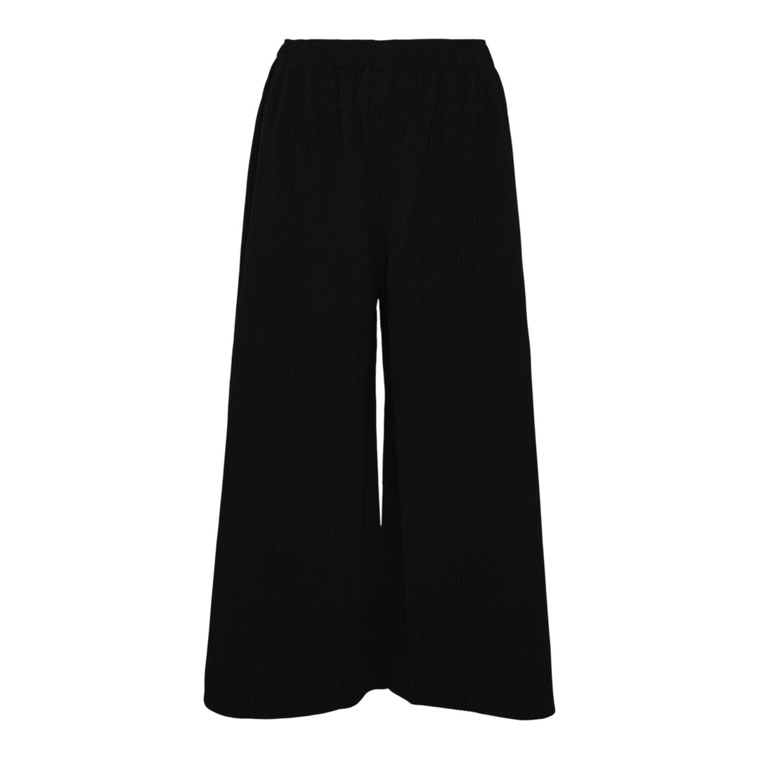 Club21 - me ISSEY MIYAKE - Fine Knit Pleats Blk Wid Pants - PLEATED PANTS - Black