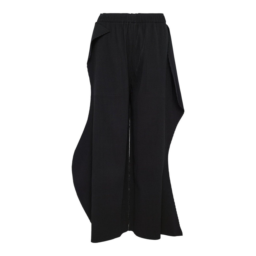 Club21 - me ISSEY MIYAKE - Fine Knit Pleats Bottom 1 Curve Pants - PLEATED PANTS - Black