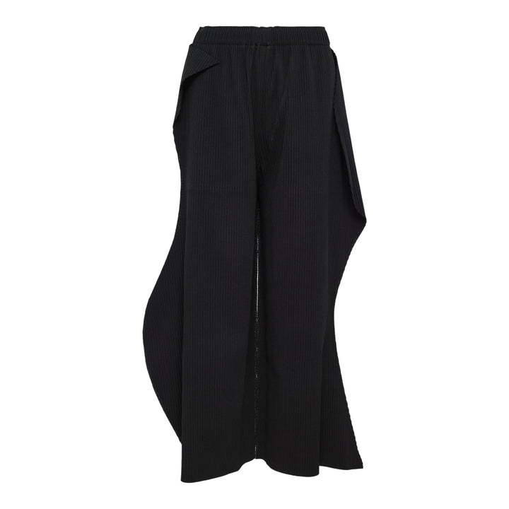 Club21 - me ISSEY MIYAKE - Fine Knit Pleats Bottom 1 Curve Pants - PLEATED PANTS - Black