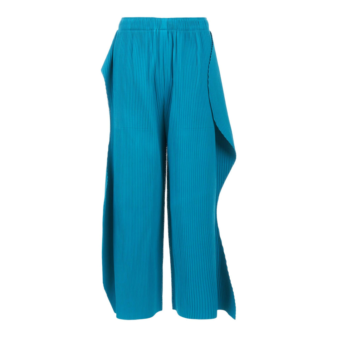 Club21 - me ISSEY MIYAKE - Fine Knit Pleats Bottom 1 Pants - PANTS - Turquoise
