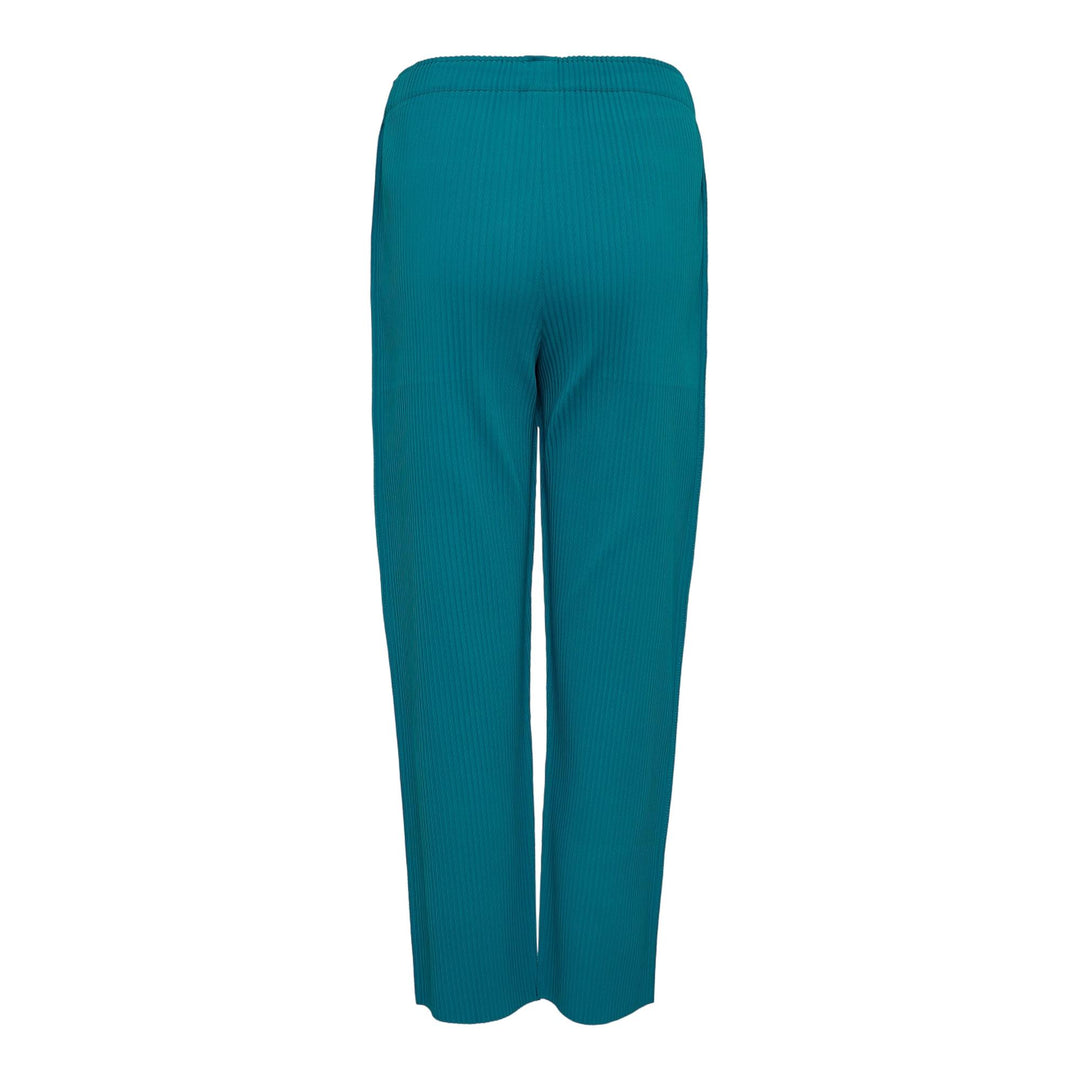 Club21 - me ISSEY MIYAKE - Fine Knit Pleats Bottom 1 Stripe Pants - PLEATED PANTS - Turquoise