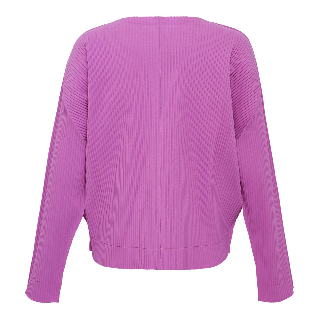 Club21 - me ISSEY MIYAKE - Fine Knit Pleats Color 1 Cardigan - PLEATED CARDIGANS - Fuchsia Pink