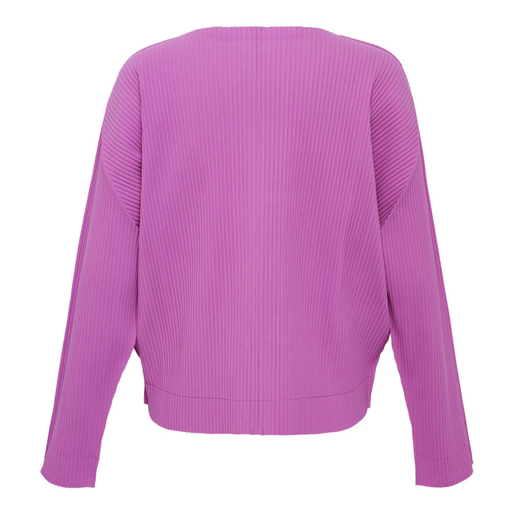 Club21 - me ISSEY MIYAKE - Fine Knit Pleats Color 1 Cardigan - PLEATED CARDIGANS - Fuchsia Pink