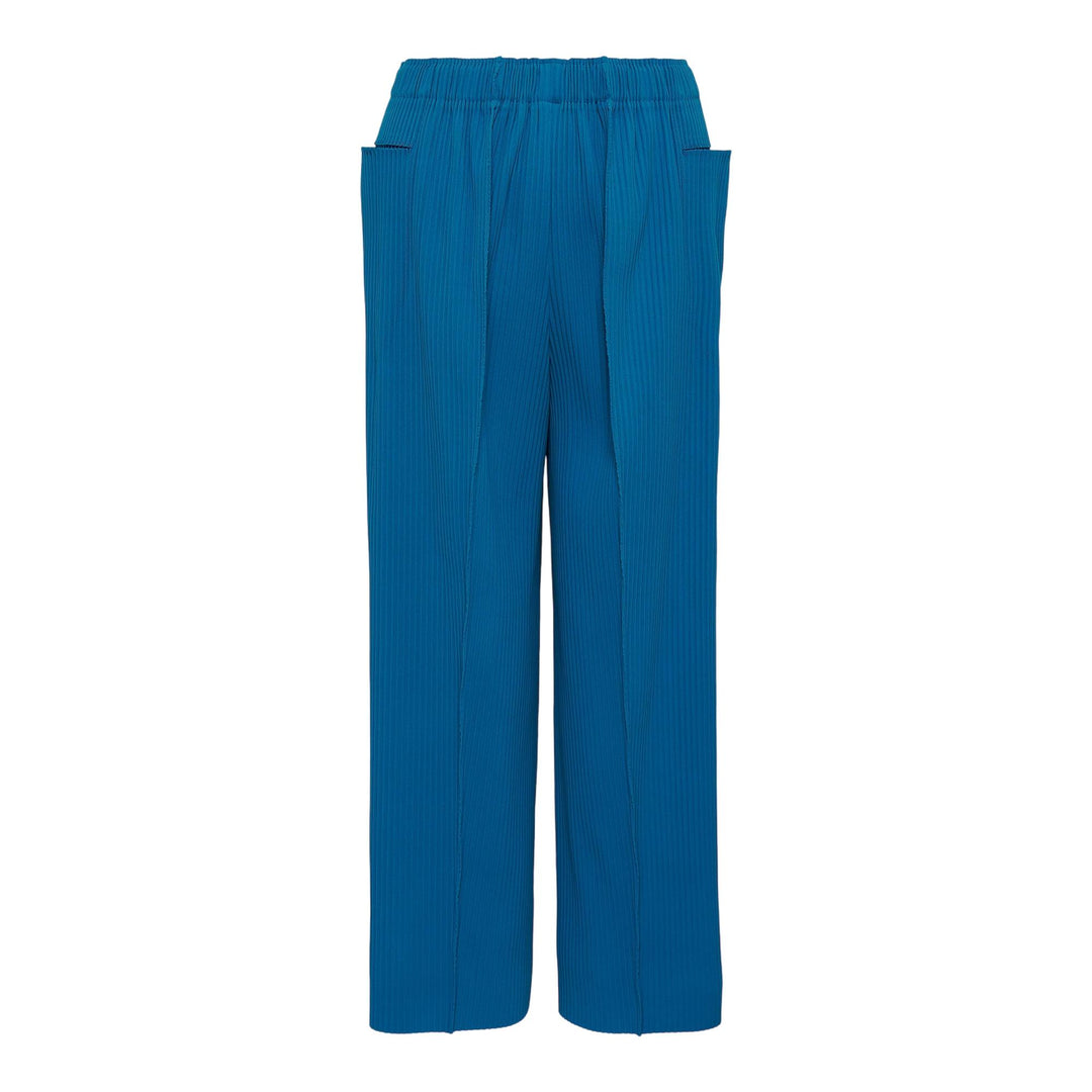 Club21 - me ISSEY MIYAKE - Fine Knit Pleats Color 1 Pants - PLEATED PANTS - Cyan